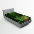 thumbnail image 1 of Ambesonne Jungle Fitted Sheet, Nature Call Park Design, Twin Size, Green, 1 of 2