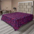 thumbnail image 1 of Ambesonne Jungle Flat Sheet, Leopard Skin Savannah 80s, Full Size, Royal Blue and Hot Pink, 1 of 1