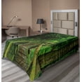thumbnail image 1 of Ambesonne Jungle Flat Sheet, Rainforest in Thailand, TwinXL Size, Green Brown, 1 of 1