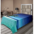 thumbnail image 1 of Ambesonne Jungle Flat Sheet, Seaside Nature Tropic, Twin Size, Royal Blue Turquoise, 1 of 1