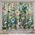 thumbnail image 1 of Ambesonne Jungle Floral Kitchen Curtains, Medieval Style Bloom, 55"x24", Green Multicolor, 1 of 3