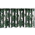 thumbnail image 1 of Ambesonne Jungle Foliage Window Valance, Monstera on Stripes, 54" X 18", Charcoal Grey Green, 1 of 3