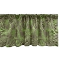 thumbnail image 1 of Ambesonne Jungle Foliage Window Valance, Palm Trees Leaves, 54" X 18", Taupe and Lime Green, 1 of 3