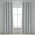 thumbnail image 1 of Ambesonne Jungle Grommet Curtain, Winter Themed Snowy Forest, 50"x72", Sea Blue Cadet Blue and Ivory, 1 of 5