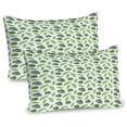 thumbnail image 1 of Ambesonne Jungle Leaves Pillow Sham 2 Pack, Organic Ferns Layout, 30"x20", Olive Green Lime Green, 1 of 3