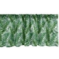thumbnail image 1 of Ambesonne Jungle Leaves Valance Pack of 2, Fronds Tones of Green, 42"X12", Multicolor, 1 of 3