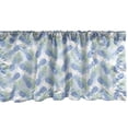 thumbnail image 1 of Ambesonne Jungle Leaves Valance Pack of 2, Pineapples Pastel, 54"X12", Purpleblue Almond Green, 1 of 5