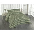 thumbnail image 1 of Ambesonne Jungle Quilted Bedspread Set 3 Pcs, Tropical Atmosphere Forest, King, Sage Green Slate Blue, 1 of 4