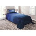thumbnail image 1 of Ambesonne Jungle Quilted Coverlet 2 Pcs, Sri Lanka Rainforest, Twin Size, Green and Blue, 1 of 2