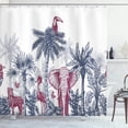 thumbnail image 1 of Ambesonne Jungle Shower Curtain, Vintage Tropical Animals, 69"Wx70"L, Purpleblue Raspberry, 1 of 4