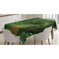 thumbnail image 1 of Ambesonne Jungle Tablecloth Rectangular Table Cover, Nature Call Park Design, 60"x90", Green, 1 of 4