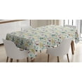 thumbnail image 1 of Ambesonne Jungle Tablecloth Rectangular Table Cover, Tropic Forest Animals, 60"x90", Multicolor, 1 of 4