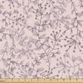 thumbnail image 1 of Ambesonne Jungle Themed Fabric by the Yard Upholstery, Romantic Autumn Art, 10 Yards, Blush Dried Rose, 1 of 1