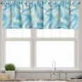 thumbnail image 1 of Ambesonne Jungle Valance Pack of 2, Palm Forest Foliage, 54"X18", Blue Mint Green White, 1 of 5