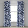 thumbnail image 1 of Ambesonne Jungle Vibes Grommet Curtain, Neutral Leafy Pattern, 50"x72", Dark Lavender White, 1 of 1