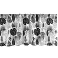 thumbnail image 1 of Ambesonne Jungle Window Valance, Tropic Leaf Foliage, 54" X 18", Black and White, 1 of 3