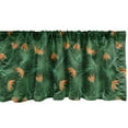 thumbnail image 1 of Ambesonne Jungle Window Valance, Tropical Birds of Paradise Flowers Among Lush Greenery Island Rainforest, Curtain Valance for Kitchen Bedroom Decor with Rod Pocket, 54" X 12", Green and Multicolor, 1 of 3