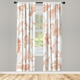 thumbnail image 1 of Ambesonne Jurassic Curtains, Dinosaur Illustration Art, Pair of 28"x63", Burnt Orange, 1 of 2