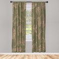 thumbnail image 1 of Ambesonne Jurassic Curtains, Dinosaur Illustration Art, Pair of 28"x63", Sepia Blush, 1 of 2