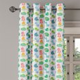 thumbnail image 1 of Ambesonne Jurassic Grommet Curtain Single Panel, Dinosaur Wild Beast, 50"x60", Green Turquoise Marigold, 1 of 5