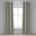 thumbnail image 1 of Ambesonne Jurassic Grommet Curtain, Wild Enormous Museum, 50" x 108", Dark Orange Burgundy, 1 of 6