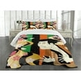thumbnail image 1 of Ambesonne Kabuki Quilted Bedspread Set 3 Pcs, Actor Sakura Blooms, King Size, Multicolor, 1 of 5