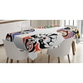 thumbnail image 1 of Ambesonne Kabuki Tablecloth Rectangular Table Cover, Chinese Opera, 60"x90", Multicolor, 1 of 4