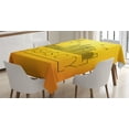 thumbnail image 1 of Ambesonne Kansas City Tablecloth Rectangular Table Cover, Minimal Linear City, 52"x70", Orange Yellow Black, 1 of 4