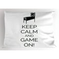 thumbnail image 1 of Ambesonne Keep Calm Pillow Sham, Pinball Machine Fun, 26" X 20", Black White, 1 of 2