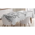 thumbnail image 1 of Ambesonne Keep Calm Tablecloth Rectangular Table Cover, Be a Cartoon Romance, 60"x84", Black White, 1 of 3