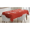 thumbnail image 1 of Ambesonne Keep Calm Tablecloth Rectangular Table Cover, Royal UK Crown Red, 60"x84", Red White, 1 of 3