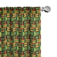 thumbnail image 1 of Ambesonne Kente Pattern Curtains, Tribal Colorful, Pair of 28"x63", Multicolor, 1 of 5