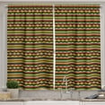 thumbnail image 1 of Ambesonne Kente Pattern Kitchen Curtains, Colorful African, 55"x39", Multicolor, 1 of 3