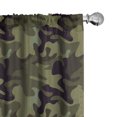 thumbnail image 1 of Ambesonne Khaki 4-Panel Curtains, Camouflage Motif Camo Stains, 56"x95", Army Green Slate Brown, 1 of 4