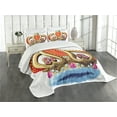 thumbnail image 1 of Ambesonne King Quilted Bedspread Set 3 Pcs, Royal Noble Family Crown, Queen Size, Multicolor, 1 of 5