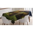 thumbnail image 1 of Ambesonne King Tablecloth Rectangular Table Cover, Arthur Camelot England Myth, 60"x90", Green Blue and Red, 1 of 3