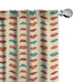 thumbnail image 1 of Ambesonne Kiss Curtains, Colorful Girl Lips Pattern, Pair of 28"x84", Multicolor, 1 of 5