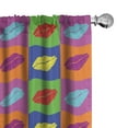 thumbnail image 1 of Ambesonne Kiss Curtains, Vibrant Pop Art Kisses, Pair of 28"x84", Multicolor, 1 of 5