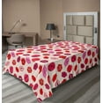 thumbnail image 1 of Ambesonne Kiss Flat Sheet, Vivid Colored Lips Glamour, Twin Size, Pale Rose and Multicolor, 1 of 1