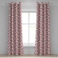 thumbnail image 1 of Ambesonne Kiss Grommet Curtain, Pop Art Lipstick Stain, 50" x 120", Ruby and White, 1 of 6
