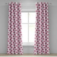 thumbnail image 1 of Ambesonne Kiss Grommet Curtain, Vibrant Colored Lipstick, 50" x 96", Fuchsia White, 1 of 6