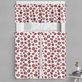 thumbnail image 1 of Ambesonne Kiss Valance & Curtain, Pop Art Lipstick Stain, 55"x30", Ruby and White, 1 of 6