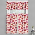 thumbnail image 1 of Ambesonne Kiss Valance & Curtain, Vivid Colored Lips Glamour, 55"x36", Pale Rose and Multicolor, 1 of 6