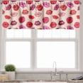 thumbnail image 1 of Ambesonne Kiss Valance Pack of 2, Vivid Colored Lips Glamour, 54"X12", Pale Rose and Multicolor, 1 of 3