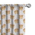 thumbnail image 1 of Ambesonne Kissing Window Curtains, Cartoon Couple Bear Pattern, Each 28" W x 63" L, Sand Brown Pink White, 1 of 4