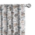 thumbnail image 1 of Ambesonne Kitchen 4-Panel Curtains, Chopping Board Lamp Scarf, 56"x84", Pale Cadet Blue White, 1 of 1