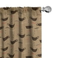 thumbnail image 1 of Ambesonne Kitchen Window Curtains, Coffee Cups Espresso, Each 28" W x 63" L, Chocolate Pale Brown, 1 of 5
