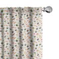 thumbnail image 1 of Ambesonne Kitchen Window Curtains, Japanese Dish Sushi Rolls, Each 28" W x 63" L, Salmon and Dark Blue Grey, 1 of 3