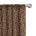 thumbnail image 1 of Ambesonne Kitchen Curtains, Bakery Themed Muffins, Pair of 28"x84", Cocoa Redwood, 1 of 5