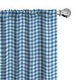 thumbnail image 1 of Ambesonne Kitchen Curtains, Picnic Style Motif, Pair of 28"x95", Violet Blue White, 1 of 5